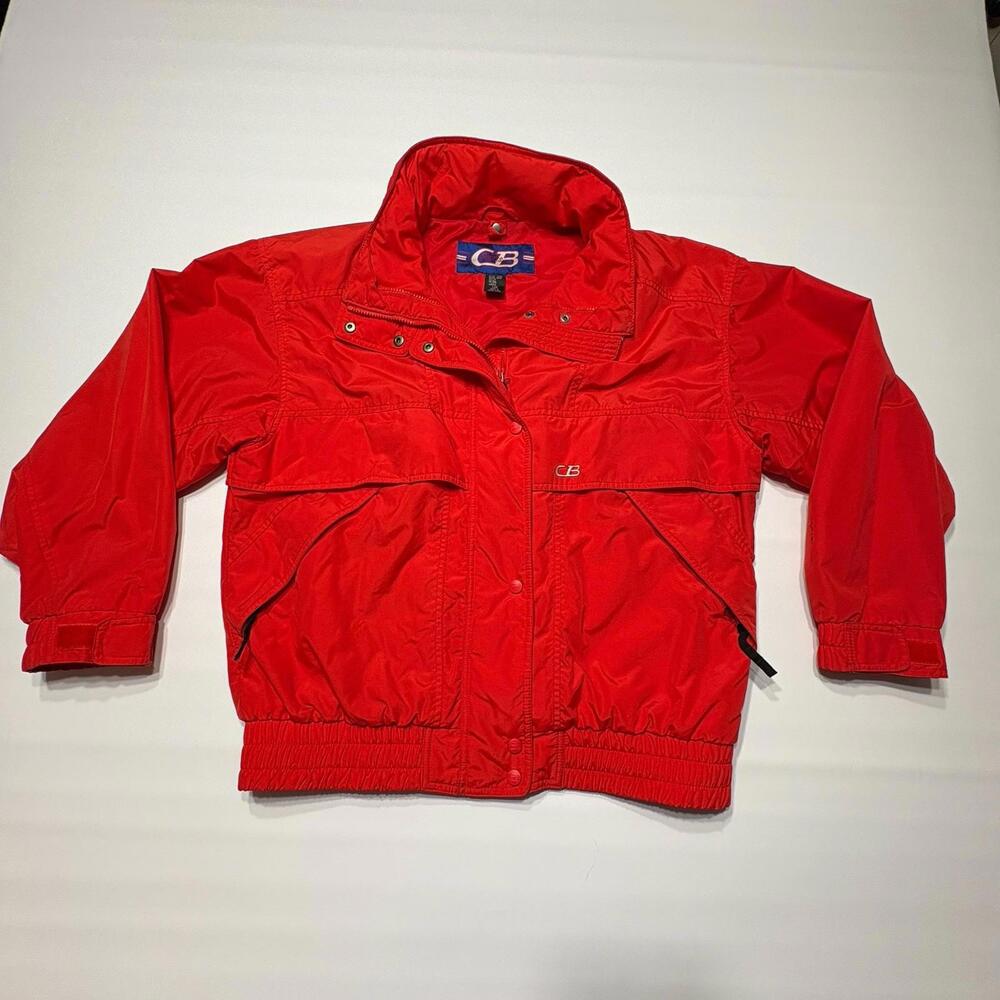 Vintage 80s CB Sports Nylon Ski Parka - Red - Men's Large